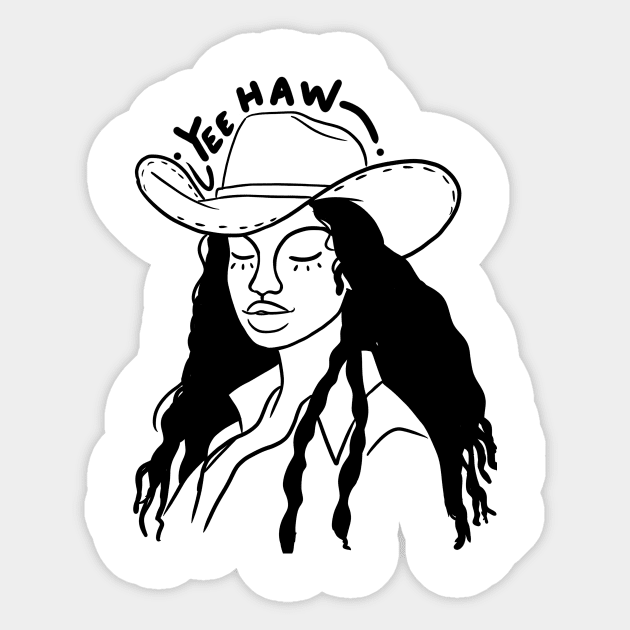 YeeHaw Sticker by bananapeppersart